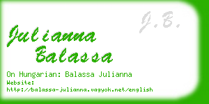 julianna balassa business card
